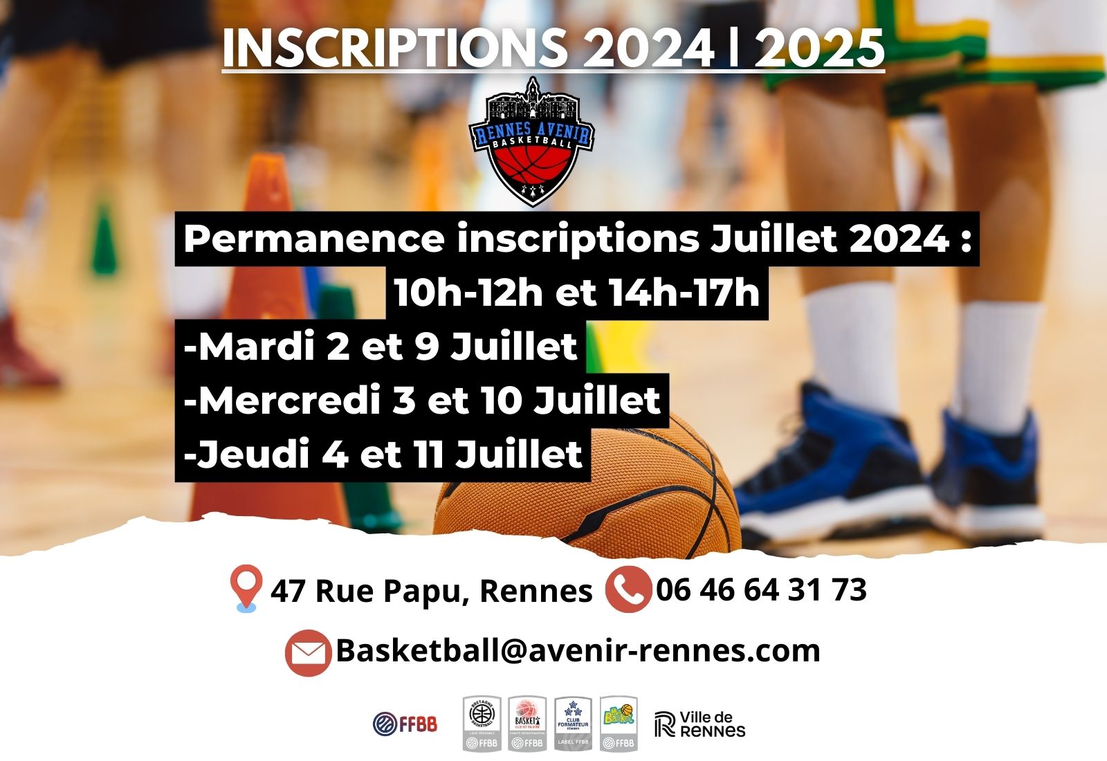 🗓️Permanence des inscriptions au bureau