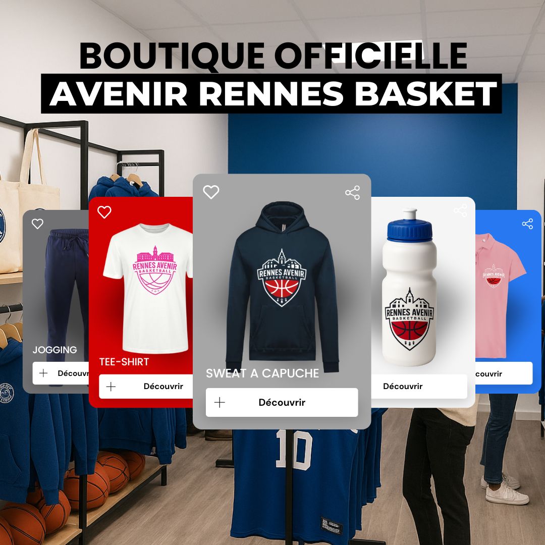 👉Découvrez la Boutique Avenir de Rennes Basket 🏀