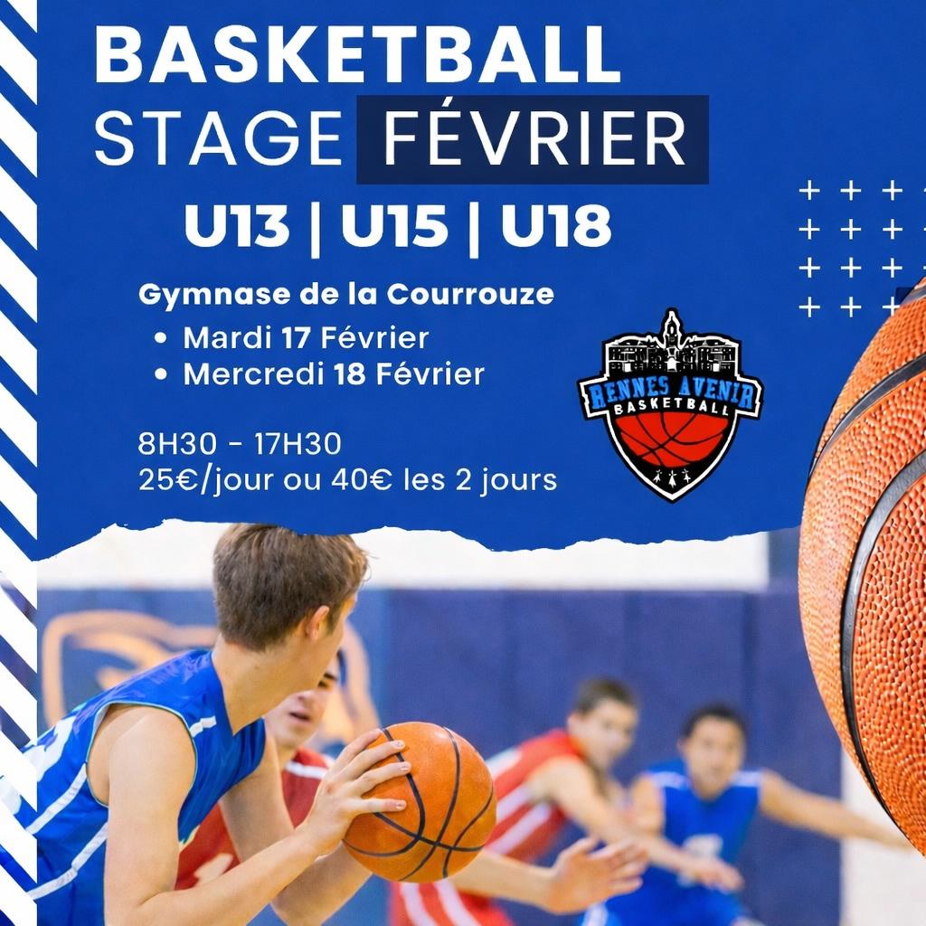 ✨ Stage Basket FEVRIER 2026 U13 | U15 | U18