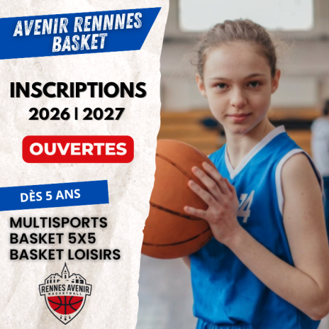 🏀 Inscriptions 2026-2027 Avenir de Rennes Basket